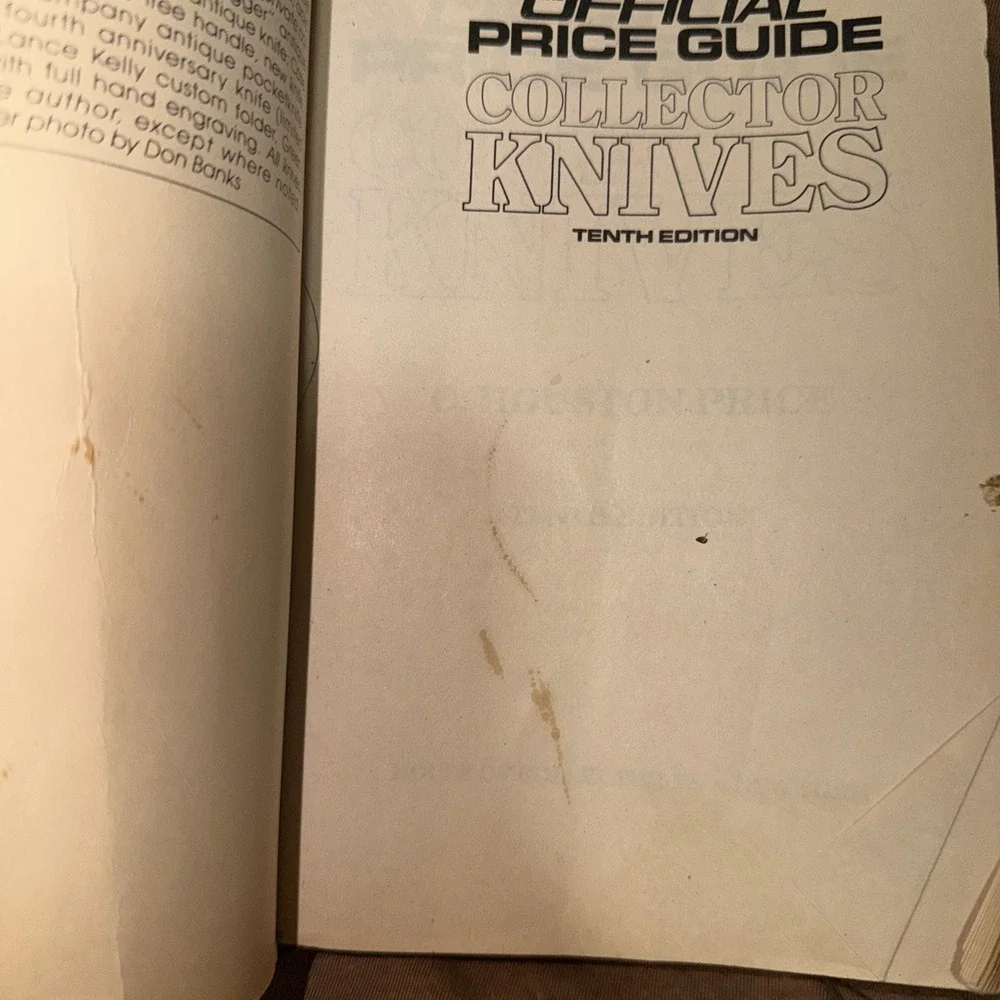 Official Price Guide Collector Knives Tenth Edition C Houston Price Softcover